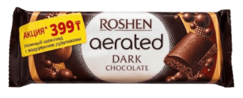 ШОКОЛАД ROSHEN AERATED ЭКСТРАЧЕРНЫЙ ПОРИСТЫЙ/80 ГР/П.П